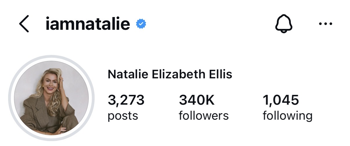 @iamnatalie — Natalie Ellis, 340K followers